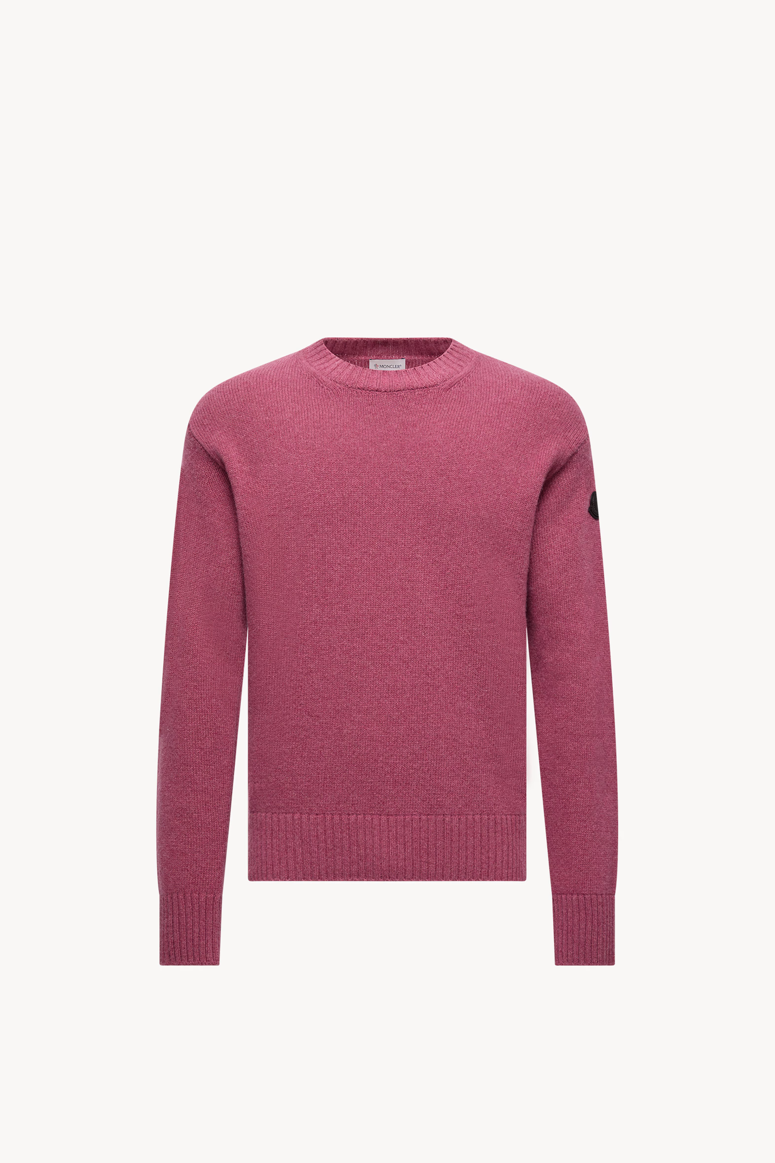 Monogram Wool & Cashmere Sweater Men Pink Moncler 2